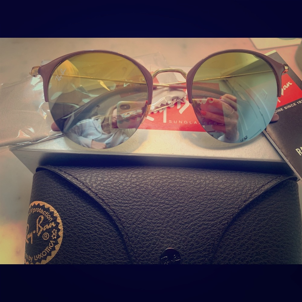 BNWT Ray-Ban 50mm Mirror Aviator Sunglasses